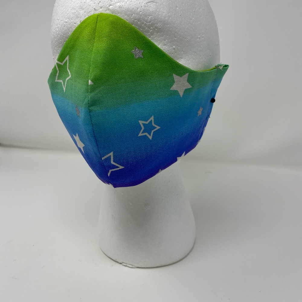 Mask blue Green with stars